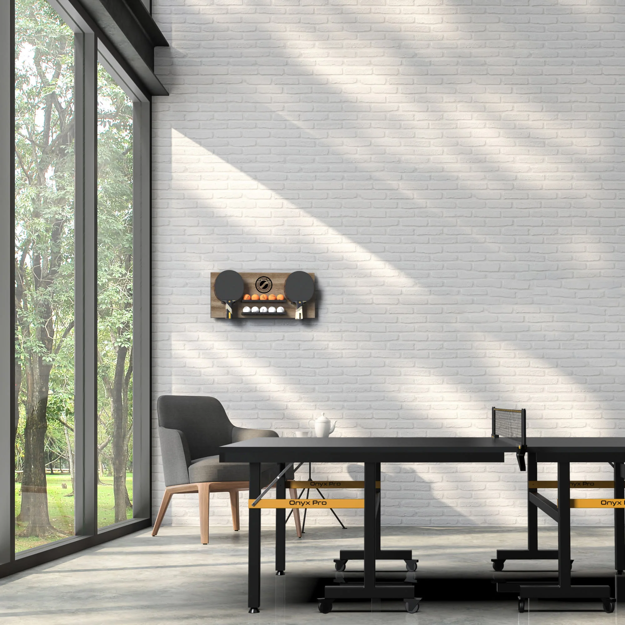 Table Tennis Storage Wall Rack - Image 3