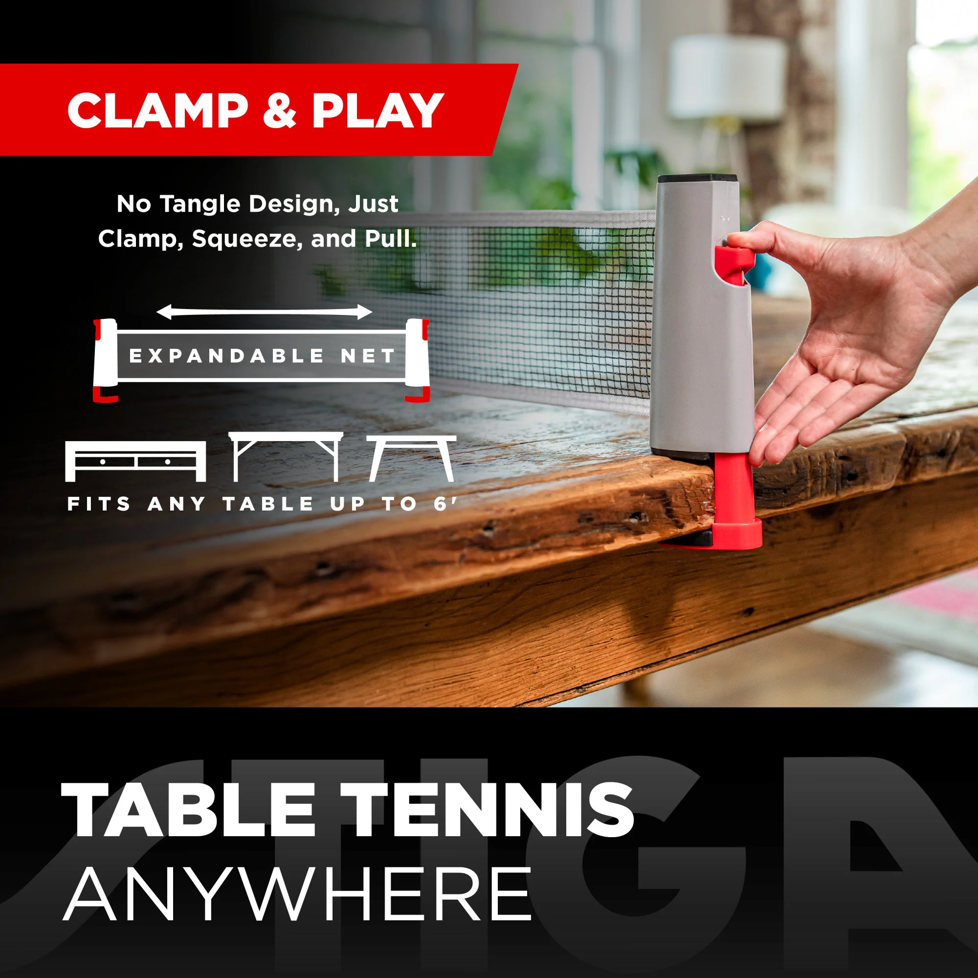 Retractable Anywhere Table Tennis Set - Image 5